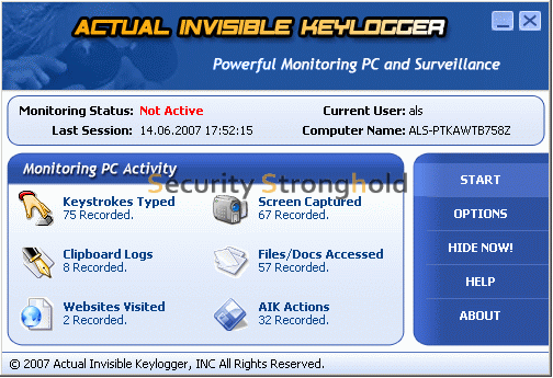 invisible keylogger